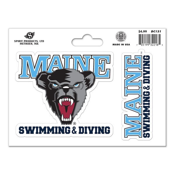 Maine Black Bear Swimming & Diving Stickers